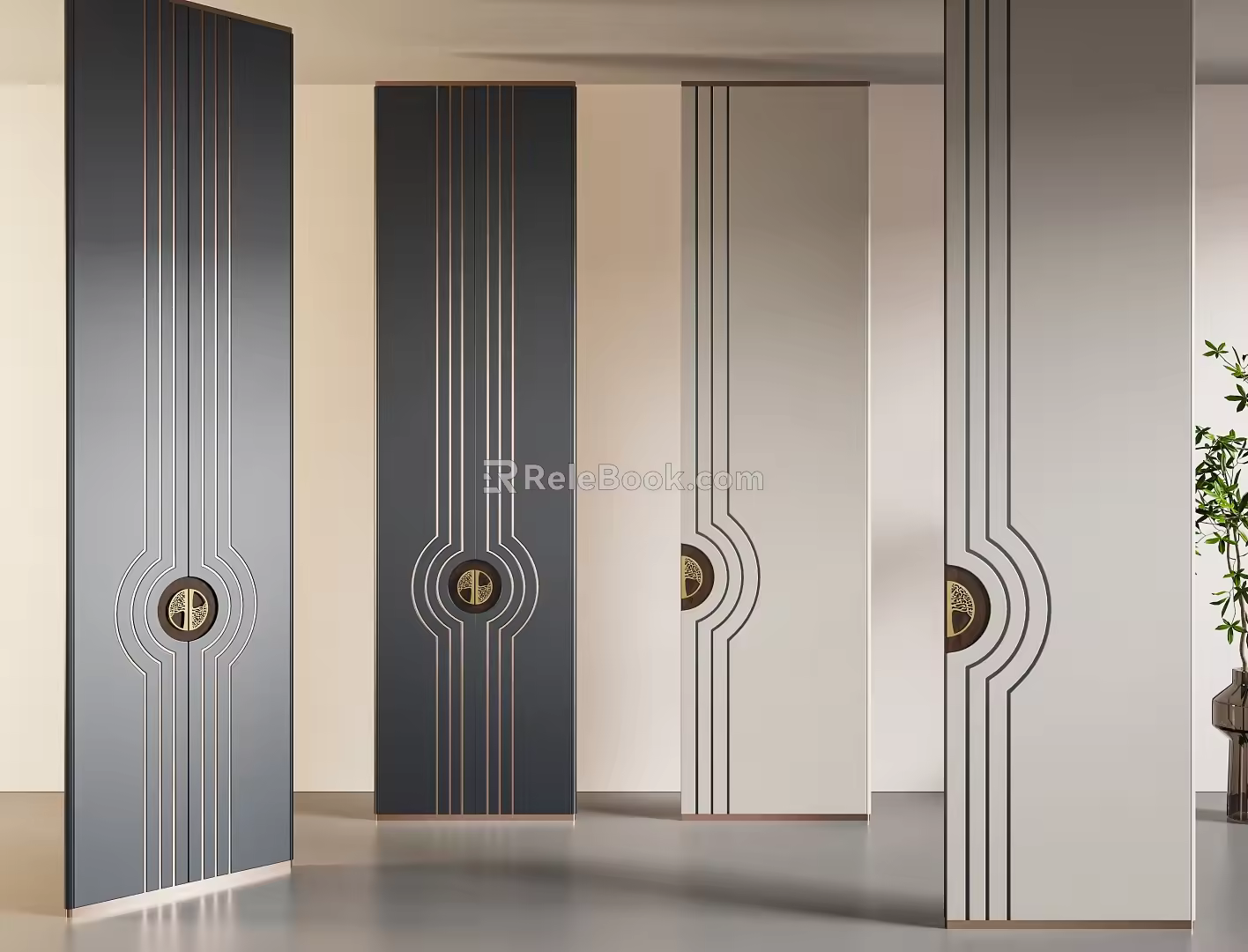 Modern Light Luxury Screen Partition 3d model