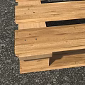 Sturdy Wooden Pallet With Slatted Design And Support Legs For Storage Transport