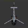 Sleek Modern Helicopter In White And Orange With Rotors And Shiny Surface