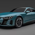 Modern Blue Sports Sedan With Sleek Body Black Roof And Alloy Wheels