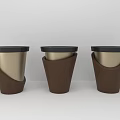 Modern Side Tables With Three Units Wooden Base And Black Top Design