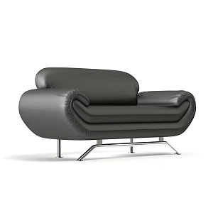 Modern Furniture Indoor Furniture Single Sofa Leather Sofa 3d model