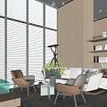 Sales office Modern reception area 3d model