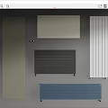 Modern radiator radiator combination 3d model