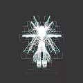 Red Spiked Head Game Movie Character With White Wings And Dynamic Design