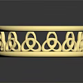 Golden Decorative Bracelet With Intricate Filigree Patterns And Shiny Surface
