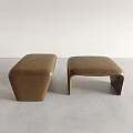 Modern Brown Stools Interior Design With Different Shapes And Curved Legs 3d model