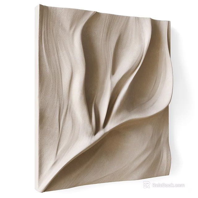 Elegant Modern Wall Decor With Flowing Abstract Texture For Home Interior Design 3d model 