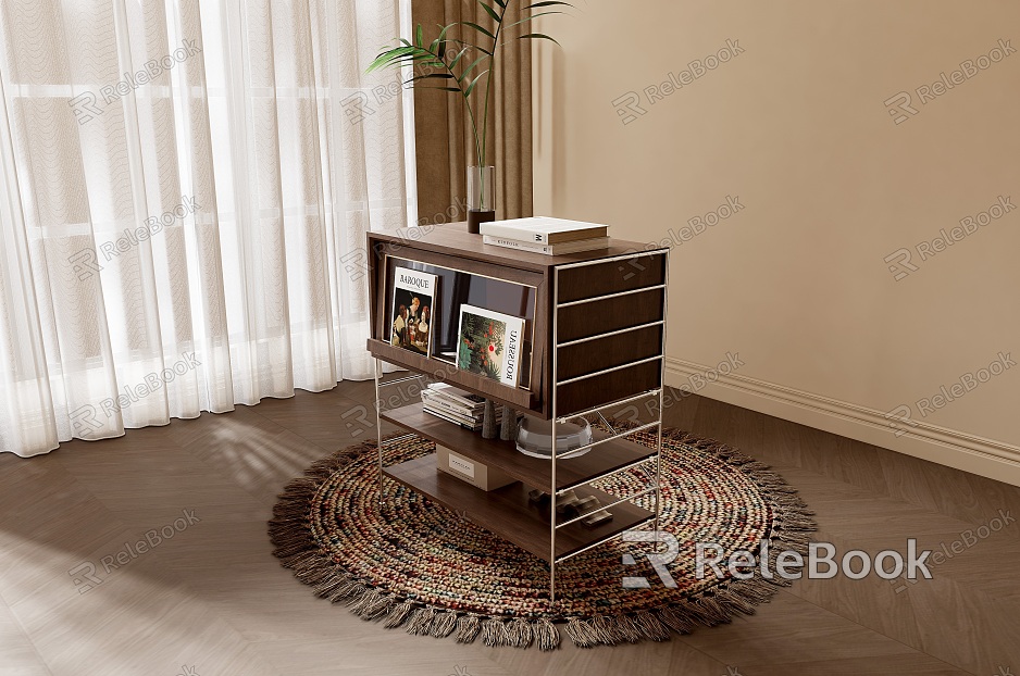 Nordic Decorative Cabinet Magazine Storage Cabinet model