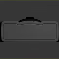 Sleek Gray Electronic Device Featuring Black Component And Mesh Design In Rectangular Shape