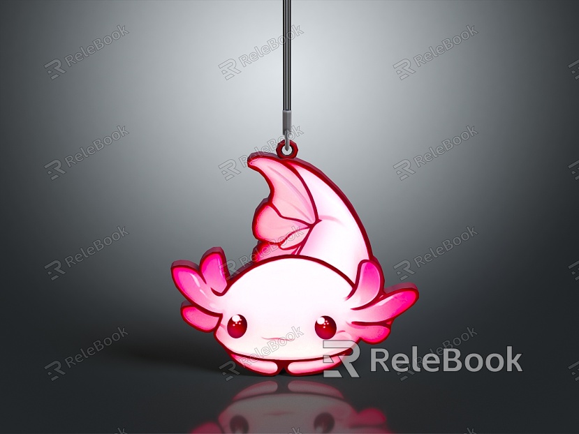 Modern Keychain Newt Key Chain Cartoon Key Pendant Cartoon Keychain model