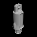 White Plastic Mechanical Connector Component With Smooth Surface And Secure Structure 3d model