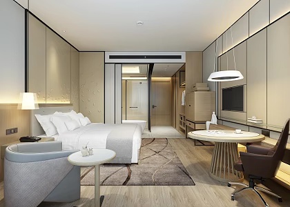 Hotel Room Standard Room 3d model