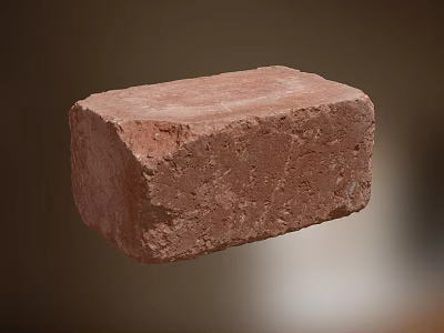 High Quality Natural Red Stone Block With Rough Surface For Construction Projects 3d model