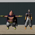 Plush Dragon Ball Dolls With Purple Capes White Pants And Open Arms
