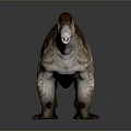 Dinosaur Model With Brown And White Stripes In Standing Position Showing Realistic Details