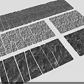 Natural Stone Stepping Stones With Textured Patterns For Garden Path Decoration 3d model