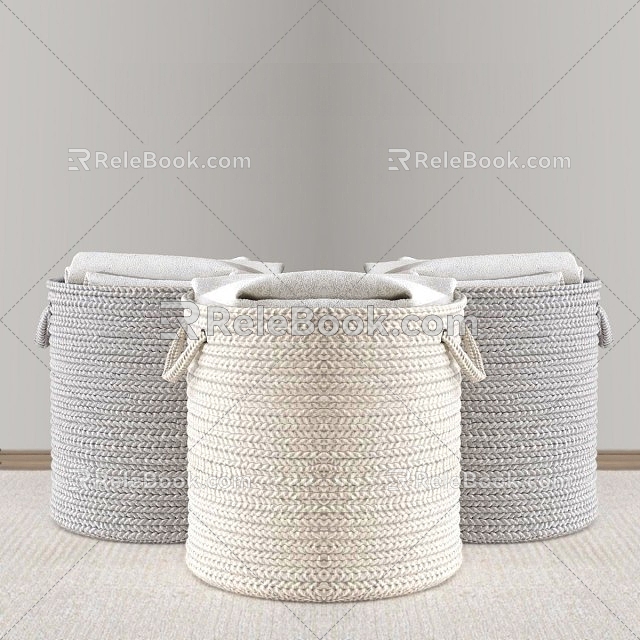 Storage Bag Clothes Bag Woven Bag 3d model