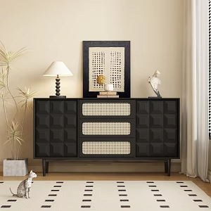 Antique French Style Entrance Cabinet Sideboard Side Cabinet 3d model