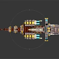 Armored Mechanical Dinosaur Character With Pixel Style Block Built Body And Glowing Blue Accents