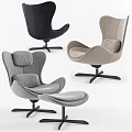 Modern Office Chair Design With Gray And Black Velvet Upholstery Swivel Base