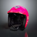 Pink Fire Safety Helmet With Protective Apparel Features And Bold FIRE Lettering