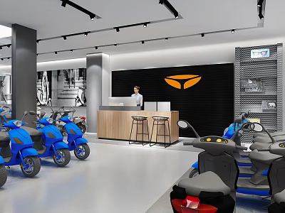 Hyundai Electric Car Shop Electric Car Showroom Electric Car Shop 3d model
