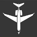 White Passenger Jet With Sleek Design Twin Engines Tail Wing And Reflection On Dark Surface