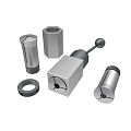 Industrial Mechanical Equipment Parts Including Hexagonal Nuts Cylindrical Sleeves Square Blocks And Rings