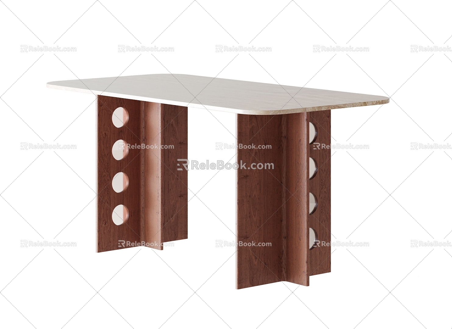 Modern Middle Style Dining Table 3d model