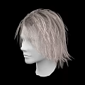 Elegant Jewelry Accessories Display On Human Head Model With Light Short Hair And Black Background
