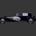 Vintage Classic Car With Deep Blue Body And Retro Elegant Design