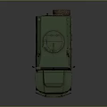 Green Military Armored Utility Vehicle With Roof Mounted Weapon And Off Road Tires
