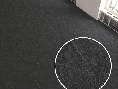 Dark Textured Carpet Floor Component With Detailed Texture In Modern Room 3d model