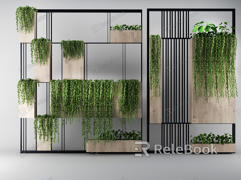 Modern plant wall partition green plant wall plant wall flowers and plants wall hanging plants model