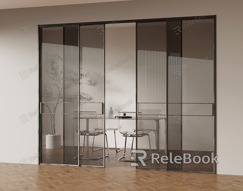 Modern sliding door with four sliding doors model