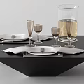 Western tableware 3d model