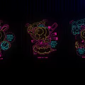 Neon Decorative Lights With Colorful Cartoon Patterns And Vibrant Designs For Home Decor