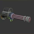 Multiple Barrel Rotating Machine Gun With Metal Body And Motor Driven Mechanism