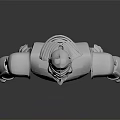 Smart Machine Humanoid Robot With Detailed Metallic Silver Mechanical Structure