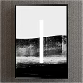 Black And White Abstract Wall Art With Vertical Line And Textured Background