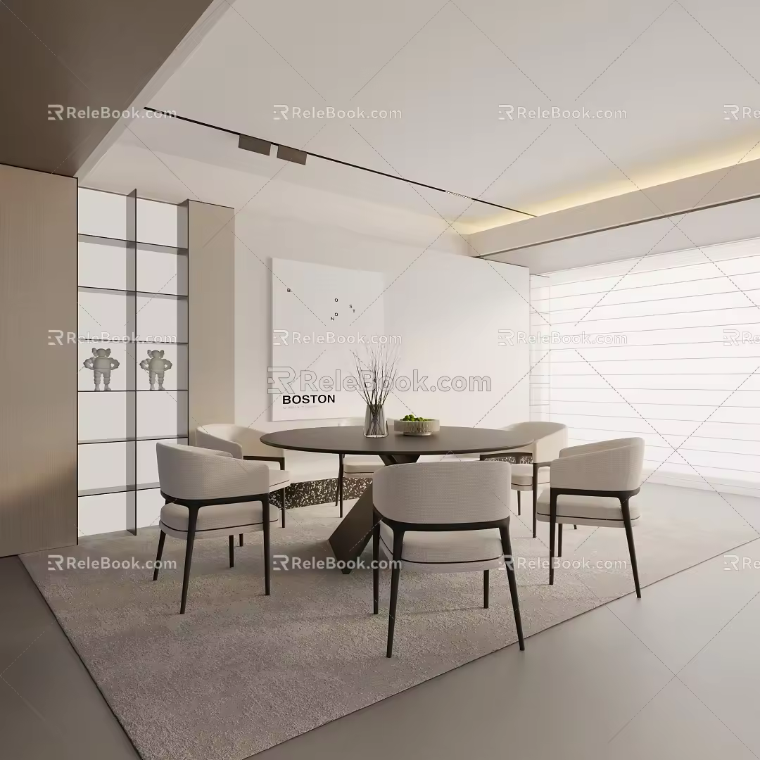 Modern table combination 3d model