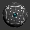 Innovative Sports Equipment Training Ball With Geometric Lines And Blue Glowing Dots