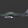Green And Gray Spacecraft Model With Cockpit Propeller And Wings For Space Exploration