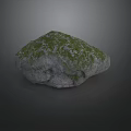 Rockery Stone With Green Moss Natural Texture For Garden Landscape Decoration