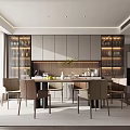 Modern Dining Table and Chair 3d model