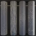 Modern Decorative Column Transparent Concrete Column Luminous Concrete Column Concrete Hole Random Hole Decorative Column Gradient Hole Package Column 3d model