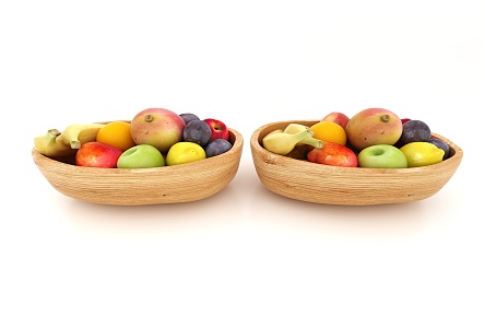 Modern fruit decorations 3d model