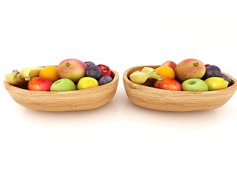 Modern fruit decorations 3d model