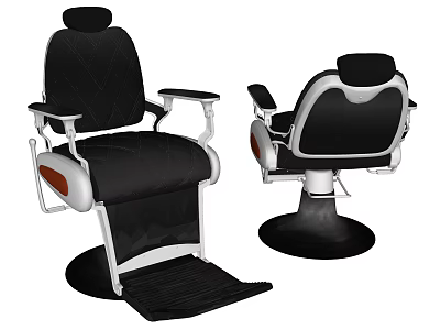 Modern Black Leather Massage Chair Design With Comfortable Seat Armrests And Base 3d model